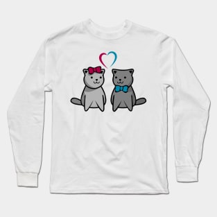 Cat Couple Long Sleeve T-Shirt